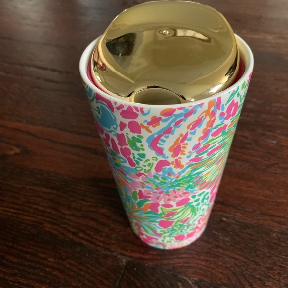 Lilly Pulitzer Pink and White Tumbler - Picture 3 of 16